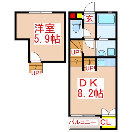 Ｓｅｒｅｏ姶良　Ｂ棟の物件間取画像